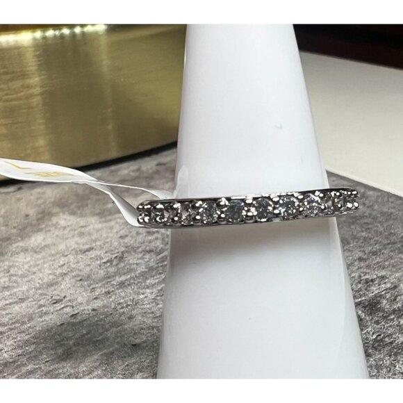 Ring Bomb Party Ring, NWOT, size 7, clear stones on silver color band - Picture 3 of 6